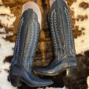 Navy Blue Tony Lama boots